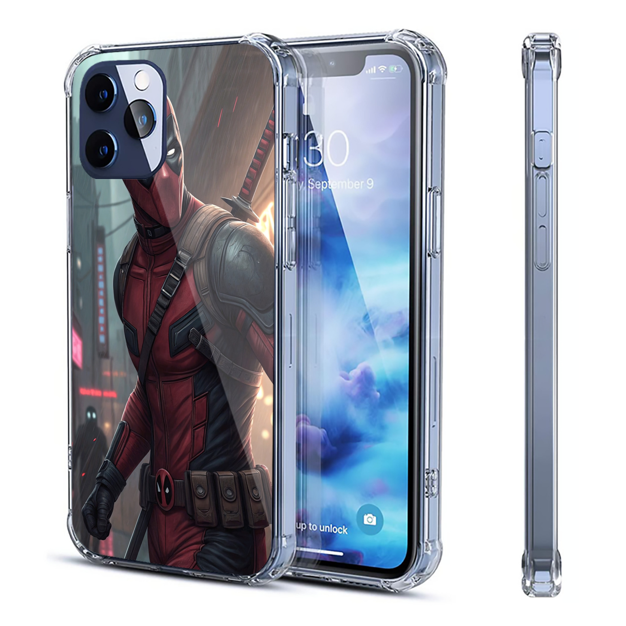 （画像用） Deadpool デッドプール 【iPhone 12シリーズ対応】透明スマホケース（クリアソフトケース）